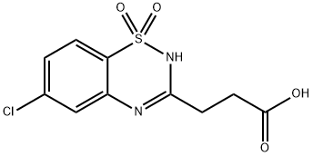 6-Chloro-2H-1,2,4-benzothiadiazine-3-propanoic acid 1,1-dioxide Struktur