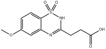 6-Methoxy-2H-1,2,4-benzothiadiazine-3-propanoic acid 1,1-dioxide Struktur