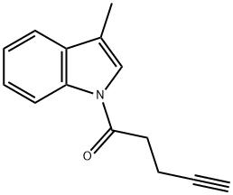 1-(3-Methyl-indol-1-yl)-pent-4-yn-1-one Struktur