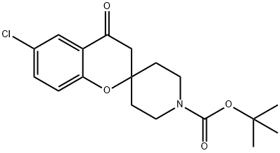 TERT-BUTYL 6-CHLORO-4-OXOSPIRO[CHROMAN-2,4'-PIPERIDINE]-1'-CARBOXYLATE Struktur