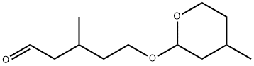 4-Methyl-2-[(4-methyl-6-oxo-1-oxahexan)-1-yl]-3,4,5,6-tetrahydro-2H-pyran Struktur