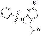 Ethanone, 1-[6-bromo-1-(phenylsulfonyl)-1H-pyrrolo[2,3-b]pyridin-3-yl]- Struktur