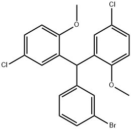 2-((3-BROMOPHENYL)(5-CHLORO-2-METHOXYPHENYL)METHYL)-4-CHLORO-1-METHOXYBENZENE Struktur