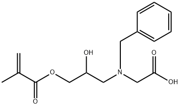 N-benzyl-N-(2-hydroxy-3-methacryloyloxypropyl)glycine Struktur