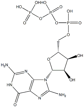 8-aminoguanosine triphosphate Struktur