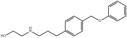 2-[3-(4-phenylmethoxyphenyl)propylamino]ethanol Struktur