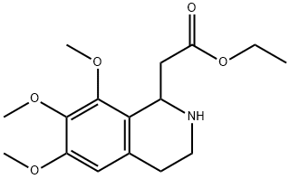 1-Isoquinolineacetic  acid,1,2,3,4-tetrahydro-6,7,8-trimethoxy-,ethyl  ester Struktur