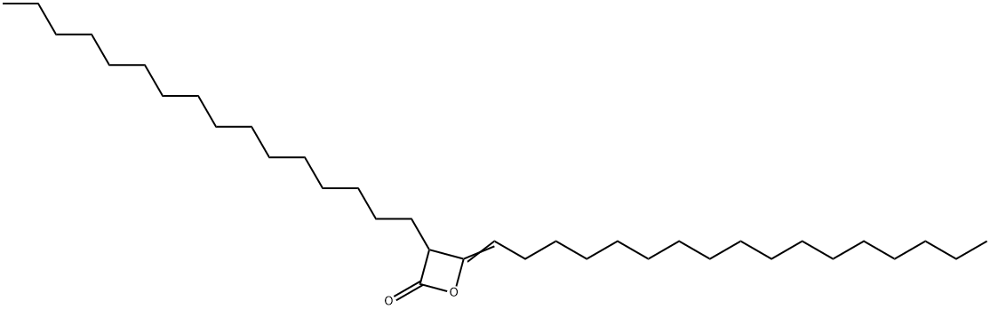 4-heptadecylidene-3-hexadecyloxetan-2-one  Struktur