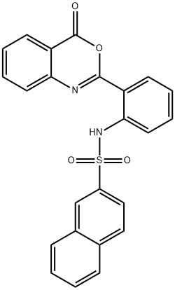 N-[2-(4-氧代-4H-3,1-苯丙惡嗪-2-基)苯基]-2-萘磺酰胺, 10128-55-9, 結(jié)構(gòu)式