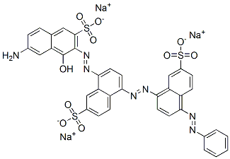 Trinatrium-8-[(7-amino-1-hydroxy-3-sulfonato-2-naphthyl)azo]-5-[[4-(phenylazo)-7-sulfonatonaphthyl]azo]naphthalin-2-sulfonat