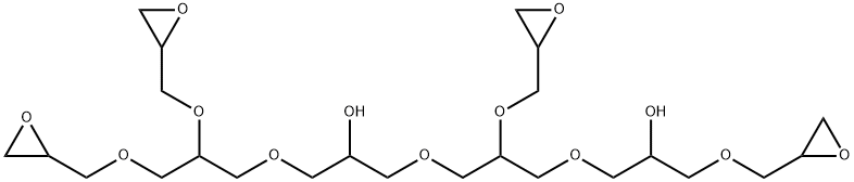 1,19-bis(oxiranyl)-8,16-bis(oxiranylmethoxy)-2,6,10,14,18-pentaoxanonadecane-4,12-diol  Struktur