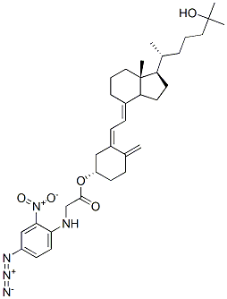 25-hydroxyvitamin D3 3-(N-(4-azido-2-nitrophenyl)glycinate) Struktur