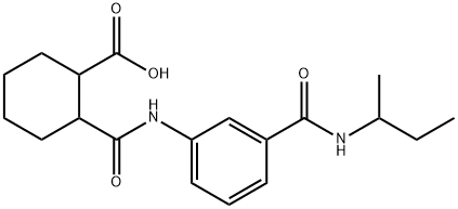 2-({3-[(SEC-BUTYLAMINO)CARBONYL]ANILINO}CARBONYL)-CYCLOHEXANECARBOXYLIC ACID Struktur