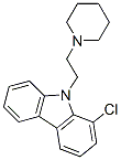 9-[2-(3,4,5,6-tetrahydro-2H-pyridin-1-yl)ethyl]carbazole chloride Struktur