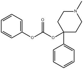 (1-methyl-4-phenyl-4-piperidyl) phenyl carbonate Struktur