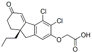 [[(9aS)-5,6-Dichloro-2,3,9,9a-tetrahydro-3-oxo-9a-propyl-1H-fluoren-7-yl]oxy]acetic acid Struktur