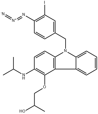 (4-azido-3-iodobenzyl)carazolol Struktur