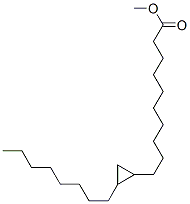 2-Octylcyclopropanedecanoic acid methyl ester Struktur