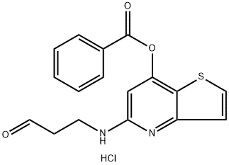 [5-(3-OxopropylaMino)thieno[3,2-b]pyridin-7-yl] benzoate hydrochloride Structure