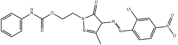 2-[4-[(2-chloro-4-nitrophenyl)azo]-2,4-dihydro-5-methyl-3-oxo-3H-pyrazol-2-yl]ethyl carbanilate Struktur