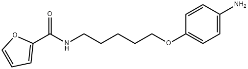 N-[5-(4-aminophenoxy)pentyl]furan-2-carboxamide Struktur