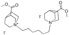 methyl 1-[6-(8-methoxycarbonyl-1-azoniabicyclo[2.2.2]oct-1-yl)hexyl]-1 -azoniabicyclo[2.2.2]octane-8-carboxylate diiodide Struktur