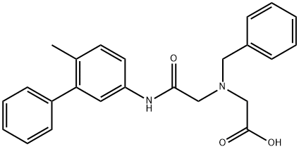 Glycine, N-benzyl-N-(6-methyl-1,1'-biphenyl-3-ylcarbamoylmethyl)- Struktur