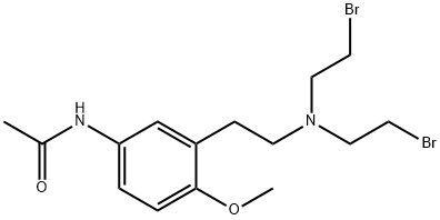 N-[3-[2-(bis(2-bromoethyl)amino)ethyl]-4-methoxy-phenyl]acetamide Struktur