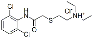 2-[(2,6-dichlorophenyl)carbamoylmethylsulfanyl]ethyl-diethyl-azanium c hloride Struktur