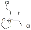 2,2-bis(2-chloroethyl)-1-oxa-2-azoniacyclopentane iodide Struktur