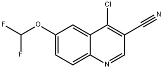 4-chloro-6-(difluoromethoxy)quinoline-3-carbonitrile Struktur