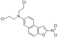 7-(BIS(2-CHLOROETHYL)AMINO)-2-NITRONAPHTHO(2,1-B)FURAN Struktur