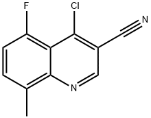 4-chloro-5-fluoro-8-methylquinoline-3-carbonitrile Struktur