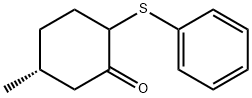 (5R)-5-Methyl-2-(phenylthio)-cyclohexanone (Mixture of Diastereomers) Struktur