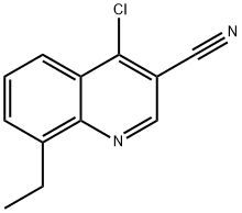 4-chloro-8-ethylquinoline-3-carbonitrile Struktur