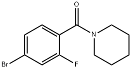 (4-Bromo-2-fluorophenyl)(piperidin-1-yl)methanone Struktur