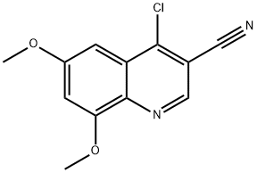 4-chloro-6,8-dimethoxyquinoline-3-carbonitrile Struktur