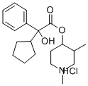 1,3-Dimethyl-4-piperidyl phenylcyclopentylglycolate hydrochloride Struktur