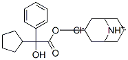 (9-methyl-9-azoniabicyclo[3.3.1]non-7-yl) 2-cyclopentyl-2-hydroxy-2-ph enyl-acetate chloride Struktur