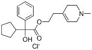 2-(1-methyl-5,6-dihydro-2H-pyridin-4-yl)ethyl 2-cyclopentyl-2-hydroxy- 2-phenyl-acetate chloride Struktur