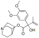 1-azabicyclo[2.2.2]oct-8-yl 2-(3,4-dimethoxyphenyl)-2-hydroxy-3-methyl -but-3-enoate Struktur