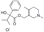 (1,4-dimethyl-5,6-dihydro-2H-pyridin-3-yl)methyl 2-hydroxy-3-methyl-2- phenyl-butanoate chloride Struktur