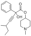 1-Methyl-4-piperidyl phenyl(3-methyl-1-pentynyl)glycolate Struktur