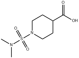 1-(dimethylsulfamoyl)piperidine-4-carboxylic acid Struktur