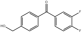 (3,4-difluorophenyl)(4-(hydroxymethyl)phenyl)methanone Struktur