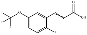 2-FLUORO-5-(TRIFLUOROMETHOXY)CINNAMIC ACID Struktur