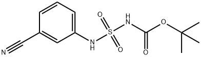 tert-butyl 3-(3-cyanophenyl)-2,2-dioxo-2lambda~6~-diazathiane-1-carboxylate Struktur