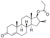 16-.beta.-Fluoro-17-.beta.- (1-oxopropoxy)-androst-4-en-3-one Struktur