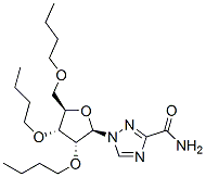 1-[(2R,3R,4R,5R)-3,4-dibutoxy-5-(butoxymethyl)oxolan-2-yl]-1,2,4-triaz ole-3-carboxamide Struktur