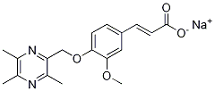 sodiuM (E)-3-(3-Methoxy-4-((3,5,6-triMethylpyrazin-2-yl)Methoxy)phenyl)acrylate Struktur